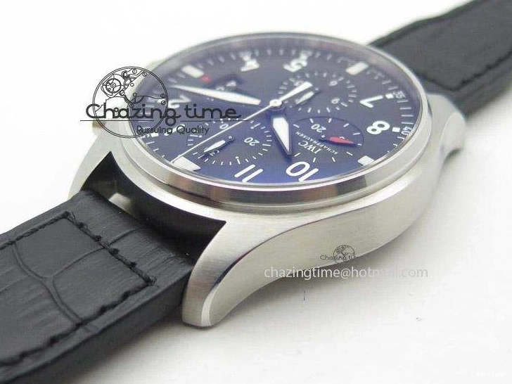 MIROTIME 0213 Soft Pilot Chrono 3777 43mm ZF 1:1 Best Edition Black Dial On Black Leather Strap A 7360